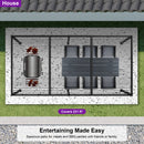 PURPLE LEAF Caesar Solar Louvered Pergola with LED Strip Lights and Control Panel Aluminum Outdoor Pergola with Adjustable Roof for Patio Deck Garden Yard Gray