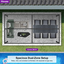 PURPLE LEAF Caesar Louvered Pergola with Yellow String Lights Patio Aluminum Pergola with Independent Adjustable Rainproof Roof Hardtop Pergola for Outdoor Deck Garden Yard