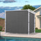 PURPLE LEAF Outdoor Retractable Pergola with Sun Shade Canopy Cover White Patio Metal Shelter for Garden With Curtains