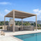 PURPLE LEAF Louvered Pergola Modern Champagne Pergola with Adjustable Roof for Deck Backyard Garden