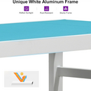 PURPLE LEAF Outdoor Chaise Lounge Set Adjustable Sunbathing Recliner with Side Table for Beach Poolside Patio Outside Aluminum Chaise Lounger