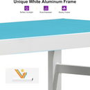 PURPLE LEAF Outdoor Chaise Lounge Set Adjustable Sunbathing Recliner with Side Table for Beach Poolside Patio Outside Aluminum Chaise Lounger