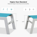 PURPLE LEAF Outdoor Chaise Lounge Set Adjustable Sunbathing Recliner with Side Table for Beach Poolside Patio Outside Aluminum Chaise Lounger