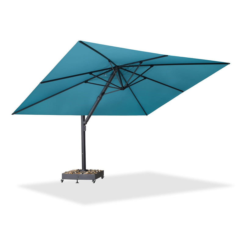 PURPLE LEAF 13 x 13 ft / 11 x 15 ft Large Outdoor Aluminum Umbrella Offset Patio Umbrella - Purple Leaf Garden
