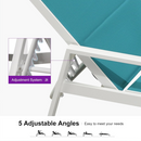 PURPLE LEAF Outdoor Chaise Lounge Set Adjustable Sunbathing Recliner with Side Table for Beach Poolside Patio Outside Aluminum Chaise Lounger