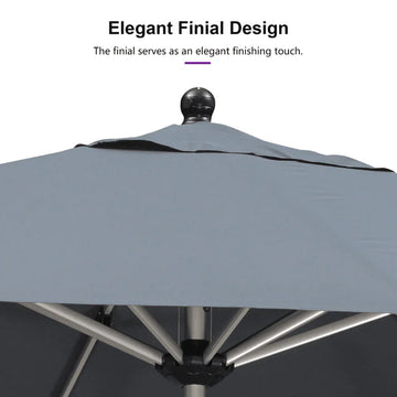 Hailar Deluxe Aluminum Table Umbrella for Garden, Patio, Porch