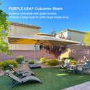 PURPLE LEAF Rectangular Large Outdoor Cantilever Umbrella With Base for Garden, Pool