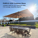 PURPLE LEAF Aluminum Market Patio Umbrella Commercial Outdoor Garden Umbrella