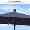 PURPLE LEAF Crank and Tilt Table Umbrella Outdoor Patio Market Umbrella with Visible Hand Crank System