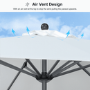 PURPLE LEAF Aluminum Patio Table Umbrella Heavy Duty Market Umbrella with Base