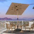 PURPLE LEAF Patio Market Umbrella Aluminum Outdoor Table Umbrella with Wood Color