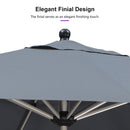 PURPLE LEAF Hailar Tilting Market Umbrella with Base Premium Outdoor Table Umbrella