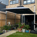 PURPLE LEAF Outdoor Windproof Umbrella, Square Cantilever Umbrella Outside Patio