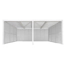 PURPLE LEAF Athena Louvered Pergola white Outdoor Aluminum Pergola with Shutter Wall Adjustable Gazebo Rainproof for Patio Deck Garden