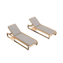 PURPLE LEAF Patio Chaise Lounge with Cushion Aluminum Tanning Chair Lounge Adjustable Reclining Set