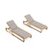 PURPLE LEAF Patio Chaise Lounge with Cushion Aluminum Tanning Chair Lounge Adjustable Reclining Set