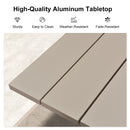 PURPLE LEAF 10/8/6 Pieces Outdoor Dining Set with Patio Aluminium Dining Table Rattan Chairs for Kitchen Champagne