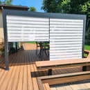 PURPLELEAF Outdoor Louvered Pergola Roller Blinds with Thermal Insulated, UV Protection Waterproof Fabric, Privacy Protection for Pergola, Easy to Install