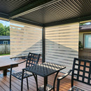 PURPLELEAF Outdoor Louvered Pergola Roller Blinds with Thermal Insulated, UV Protection Waterproof Fabric, Privacy Protection for Pergola, Easy to Install