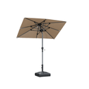 PURPLE LEAF Crank and Tilt Table Umbrella Outdoor Patio Market Umbrella with Visible Hand Crank System