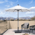 PURPLE LEAF Crank and Tilt Table Umbrella Outdoor Patio Market Umbrella with Visible Hand Crank System