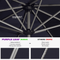 PURPLE LEAF Deluxe Aluminum Market Umbrella, Outdoor Table Umbrella for Patio, Porch