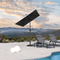 PURPLE LEAF Crank and Tilt Table Umbrella Outdoor Patio Market Umbrella with Visible Hand Crank System