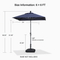 PURPLE LEAF Crank and Tilt Table Umbrella Outdoor Patio Market Umbrella with Visible Hand Crank System