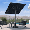 Clearance - PURPLE LEAF OPEN BOX Crank and Tilt Outdoor Patio Market Umbrella with Visible Hand Crank System