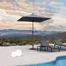 PURPLE LEAF Crank and Tilt Table Umbrella Outdoor Patio Market Umbrella with Visible Hand Crank System