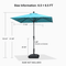 PURPLE LEAF Crank and Tilt Table Umbrella Outdoor Patio Market Umbrella with Visible Hand Crank System