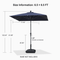 PURPLE LEAF Crank and Tilt Table Umbrella Outdoor Patio Market Umbrella with Visible Hand Crank System