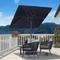 PURPLE LEAF Crank and Tilt Table Umbrella Outdoor Patio Market Umbrella with Visible Hand Crank System