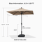 PURPLE LEAF Crank and Tilt Table Umbrella Outdoor Patio Market Umbrella with Visible Hand Crank System