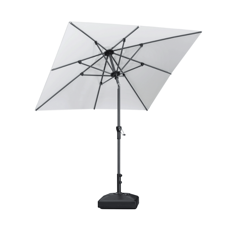 PURPLE LEAF Crank and Tilt Table Umbrella Outdoor Patio Market Umbrella with Visible Hand Crank System