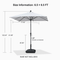 PURPLE LEAF Crank and Tilt Table Umbrella Outdoor Patio Market Umbrella with Visible Hand Crank System