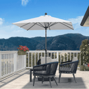 Clearance - PURPLE LEAF OPEN BOX Crank and Tilt Outdoor Patio Market Umbrella with Visible Hand Crank System