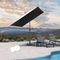 PURPLE LEAF Crank and Tilt Table Umbrella Outdoor Patio Market Umbrella with Visible Hand Crank System