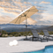 PURPLE LEAF Crank and Tilt Table Umbrella Outdoor Patio Market Umbrella with Visible Hand Crank System