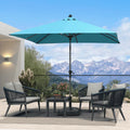 PURPLE LEAF Porch Table Umbrella with Crank and Tilt, Market Patio Umbrella