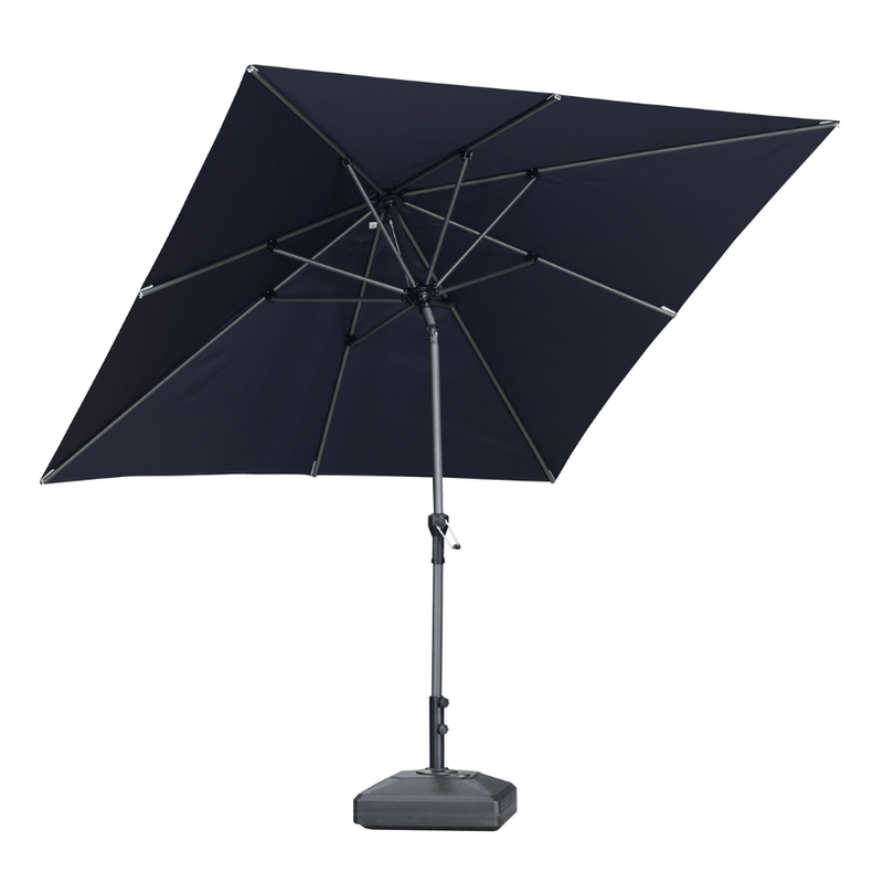 PURPLE LEAF Crank and Tilt Table Umbrella Outdoor Patio Market Umbrella with Visible Hand Crank System