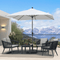PURPLE LEAF Crank and Tilt Table Umbrella Outdoor Patio Market Umbrella with Visible Hand Crank System