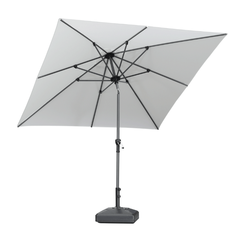 PURPLE LEAF Crank and Tilt Table Umbrella Outdoor Patio Market Umbrella with Visible Hand Crank System
