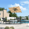 PURPLE LEAF Crank and Tilt Table Umbrella Outdoor Patio Market Umbrella with Visible Hand Crank System