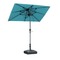 PURPLE LEAF Crank and Tilt Table Umbrella Outdoor Patio Market Umbrella with Visible Hand Crank System