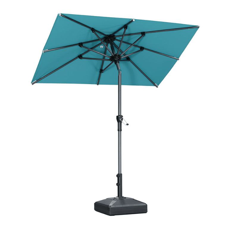 PURPLE LEAF Crank and Tilt Table Umbrella Outdoor Patio Market Umbrella with Visible Hand Crank System