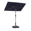 PURPLE LEAF Crank and Tilt Table Umbrella Outdoor Patio Market Umbrella with Visible Hand Crank System