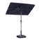 PURPLE LEAF Crank and Tilt Table Umbrella Outdoor Patio Market Umbrella with Visible Hand Crank System