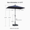 PURPLE LEAF Crank and Tilt Table Umbrella Outdoor Patio Market Umbrella with Visible Hand Crank System