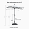 PURPLE LEAF Crank and Tilt Table Umbrella Outdoor Patio Market Umbrella with Visible Hand Crank System